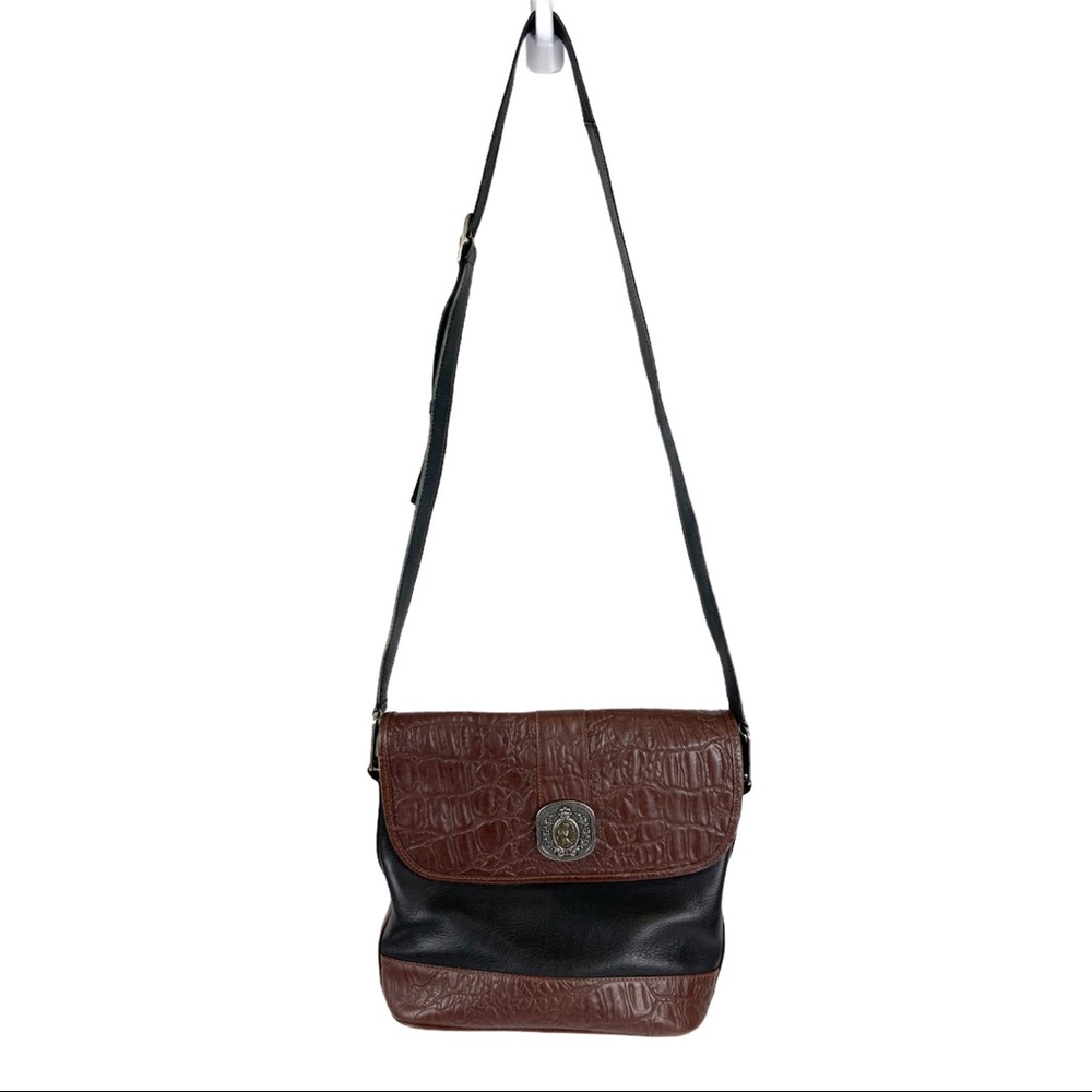 American Angel Black Brown Leather Purse Handbag